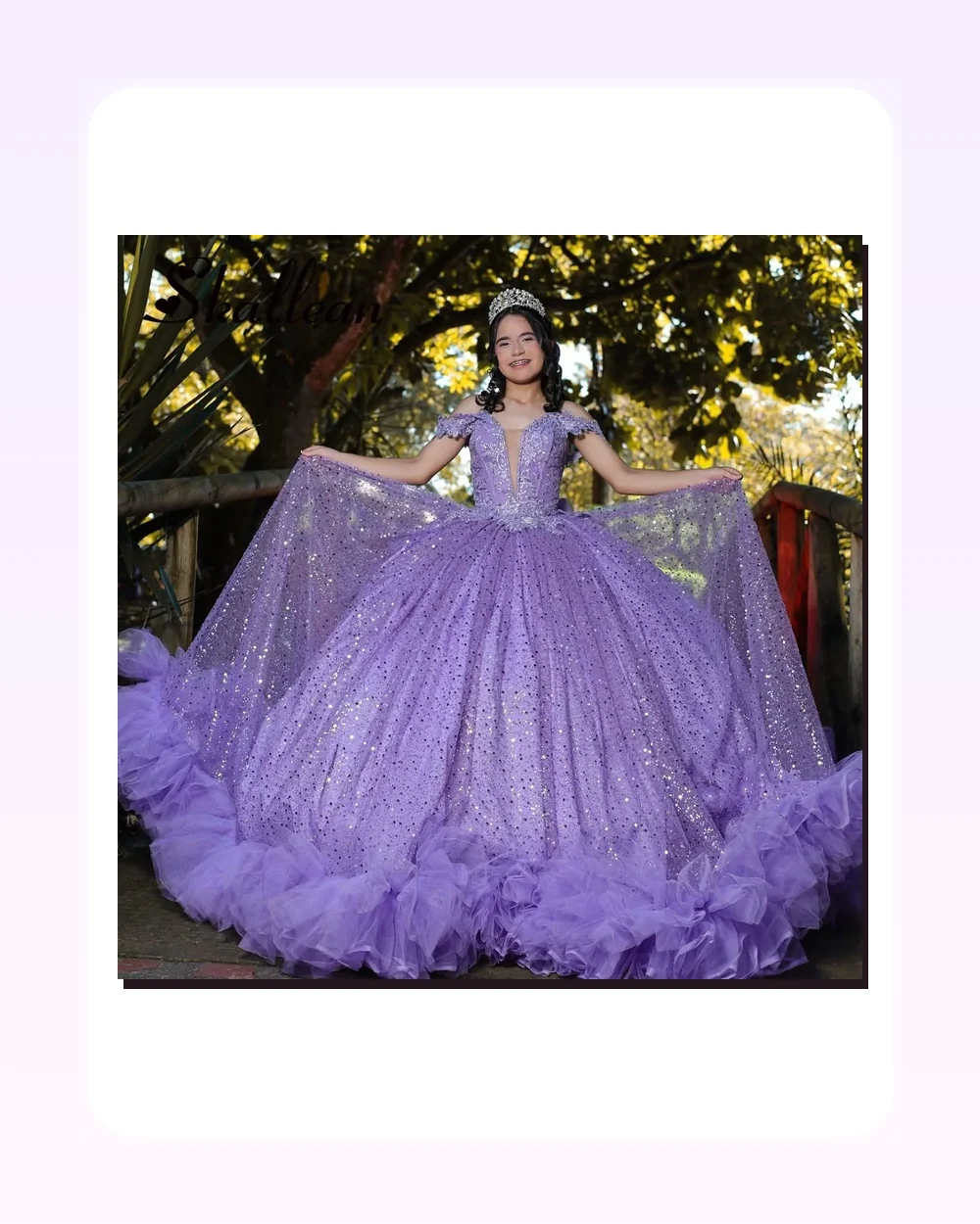 Rapunzel lila brillo