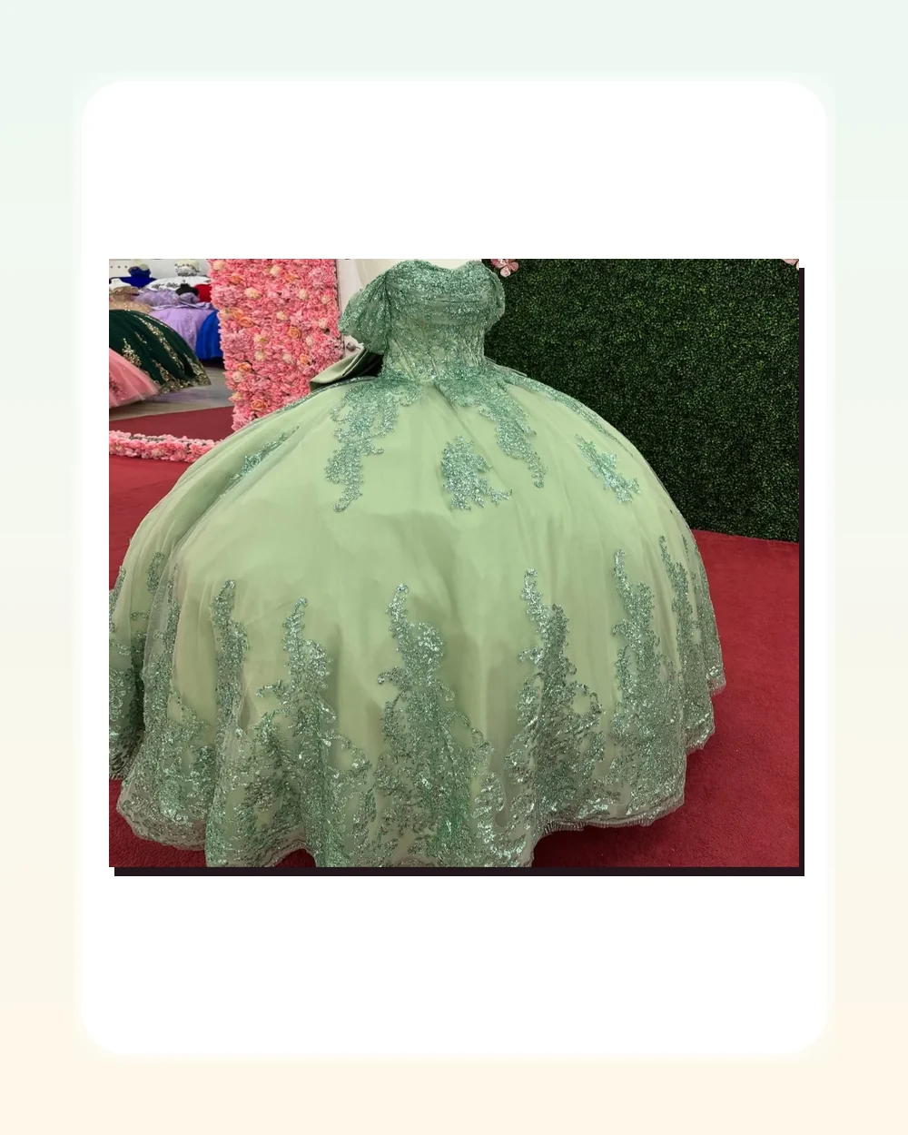 Tiana verde de gala
