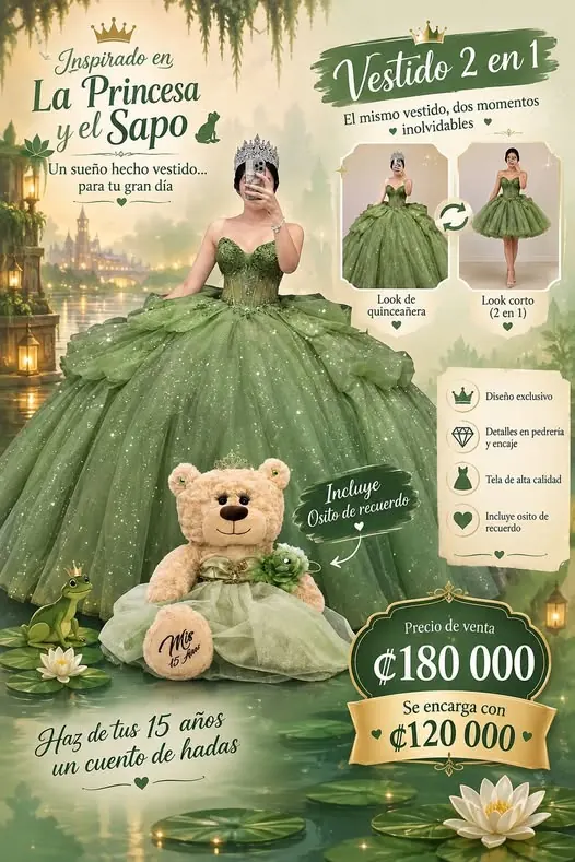 Tiana · combo 2 en 1 con osito